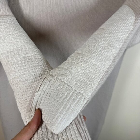 Stella McCartney Wool Cashmere Printed Sleeve Neutral Tunic Sweater Size 38 - Picture 8 of 16